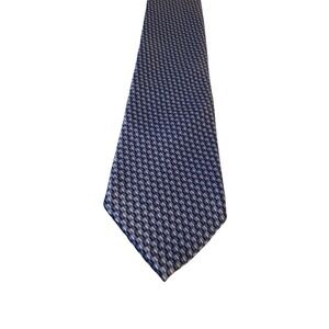 Arrow Luxury Necktie Navy Blue White Geometric‎ Tie Classic Business Church Work